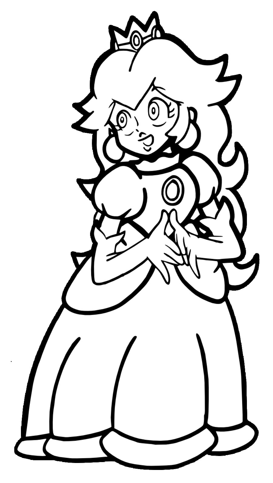 900x1592 Princess Peach Coloring Pages Free Large Images Lively Wagashiya