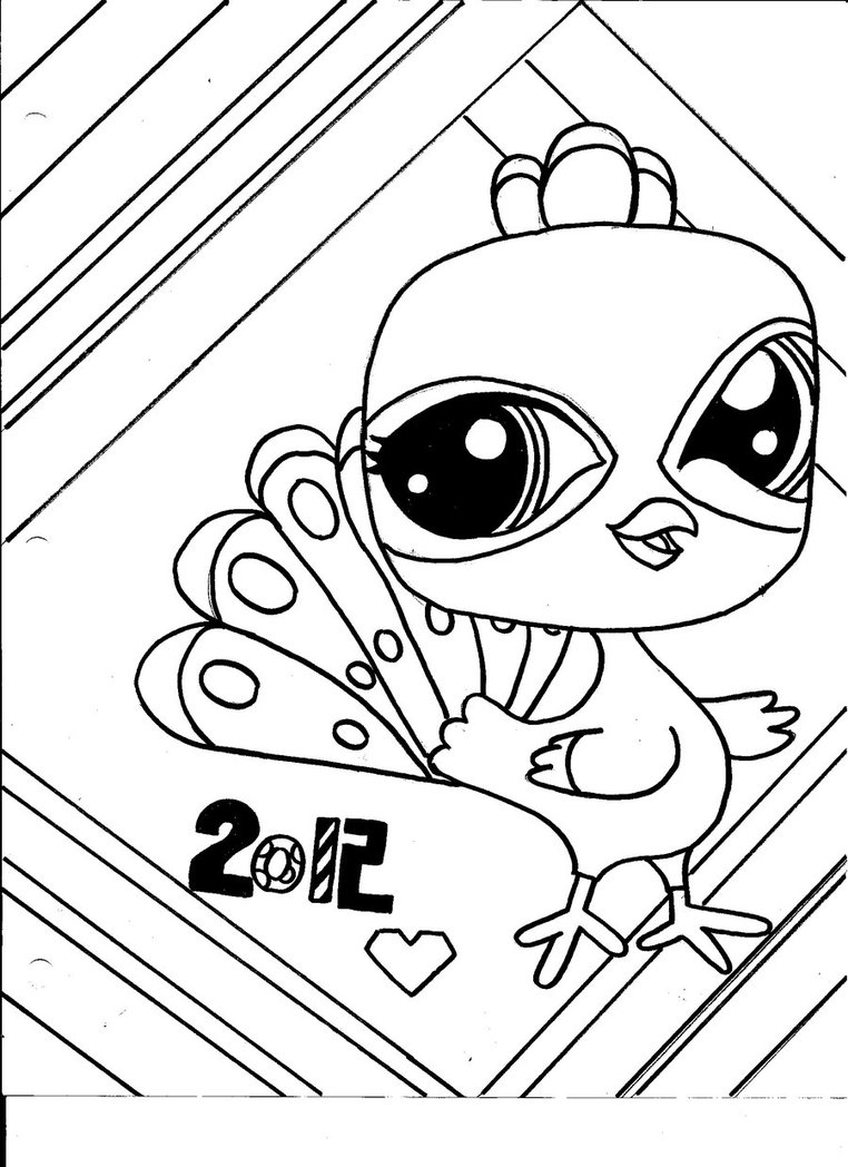 762x1048 Pet Shop Peacock Coloring Page