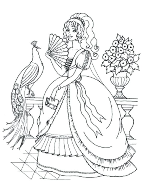 600x777 Peacock Coloring Pages Princesses Princesses Taking Picture