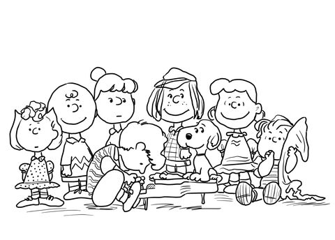 480x344 Peanuts Characters Coloring Page From Peanuts Category Select