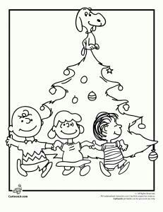 Peanuts Christmas Coloring Pages at GetDrawings | Free download