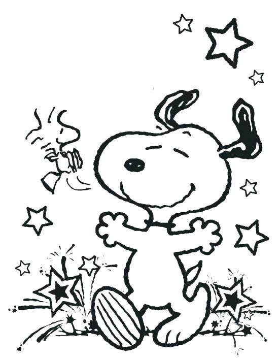 550x711 Snoopy Coloring Page