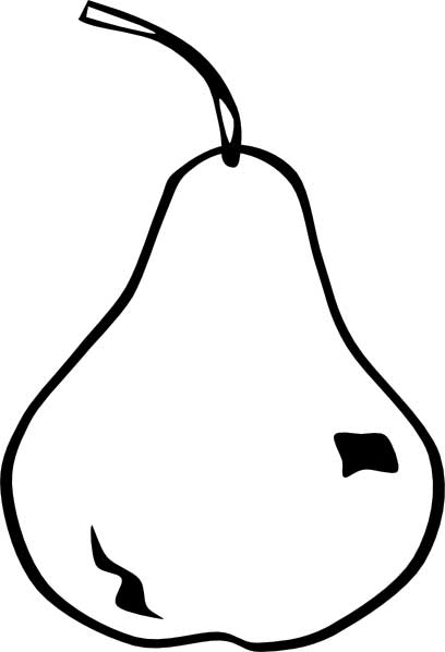 408x598 Pear Coloring Page For Kids