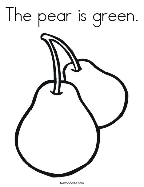 468x605 The Pear Is Green Coloring Page