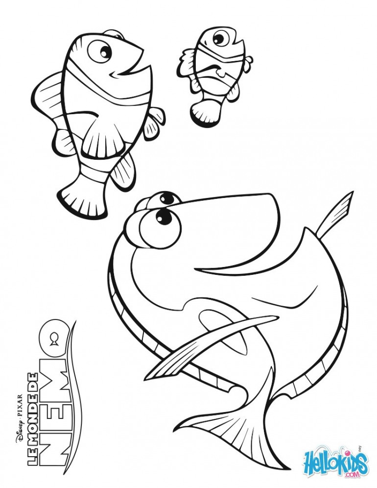770x996 Nemo Coloring Page Printable Nemo Coloring Pages On Surprising