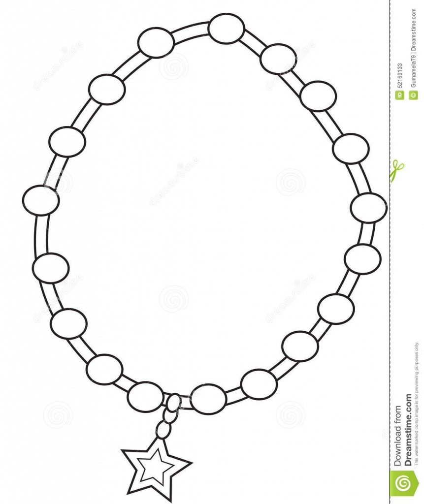 861x1024 Necklace Coloring Page
