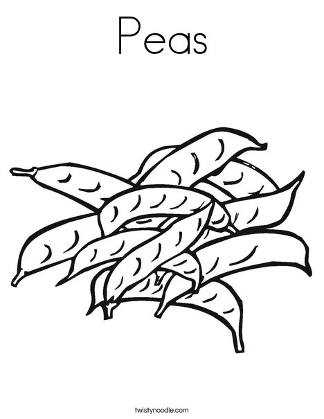 468x605 Peas Coloring Page