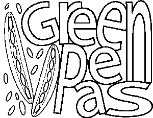 300x231 Peas Coloring Page