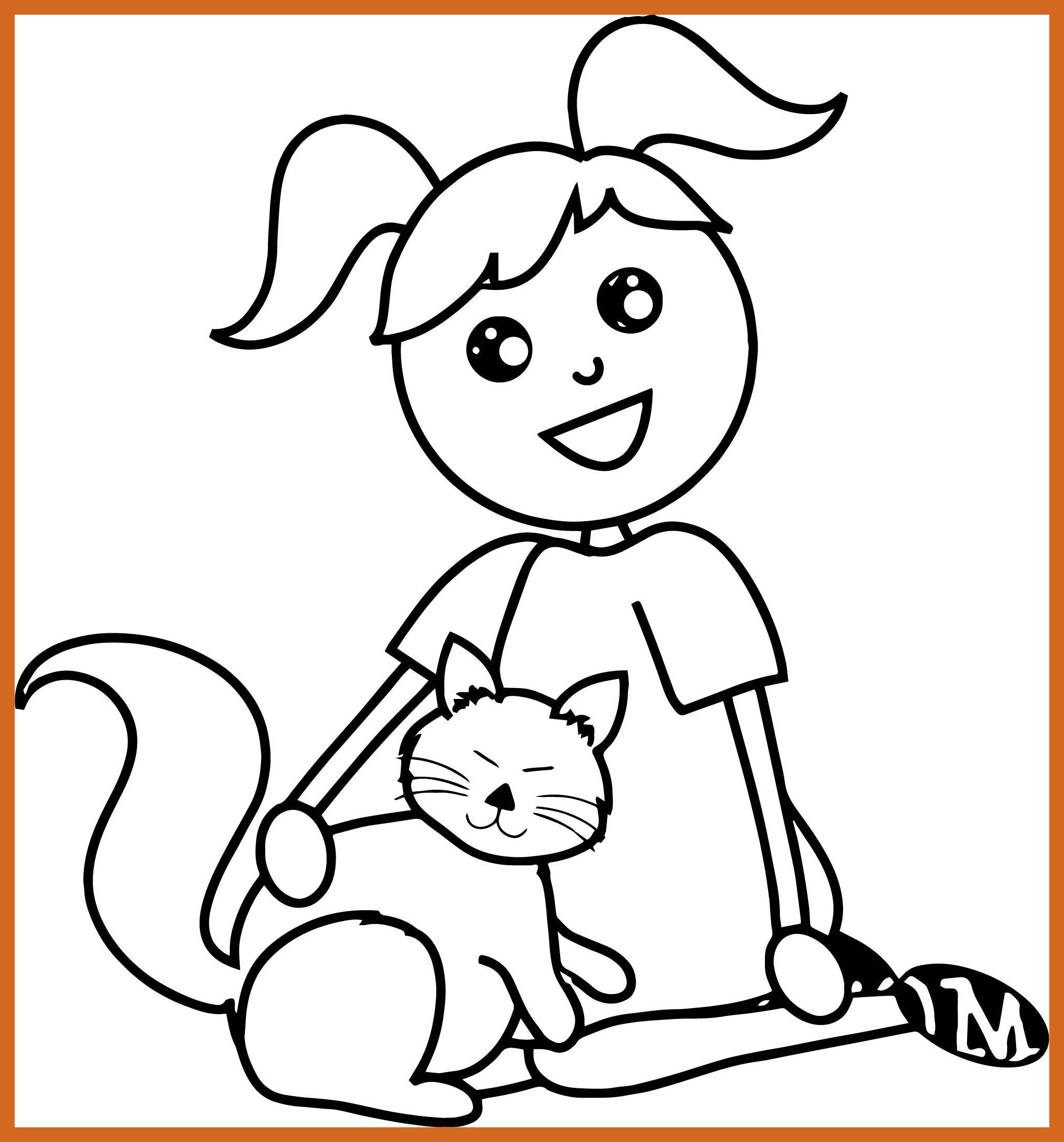 2042x2191 Cat Coloring Page Images