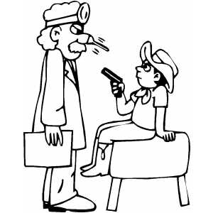 300x300 Playing With Pediatrician Coloring Page
