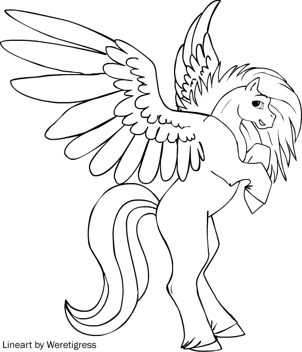 600x698 Pegasus Coloring Pages