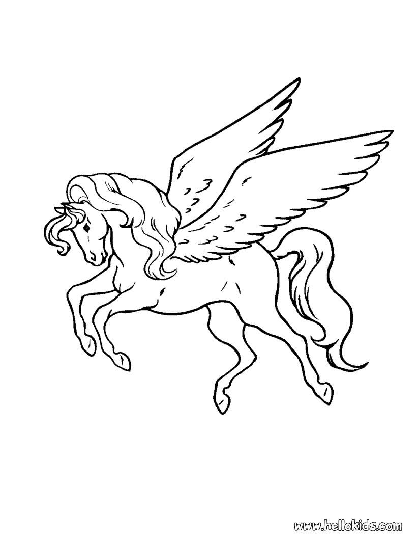 820x1060 Pegasus Coloring Pages