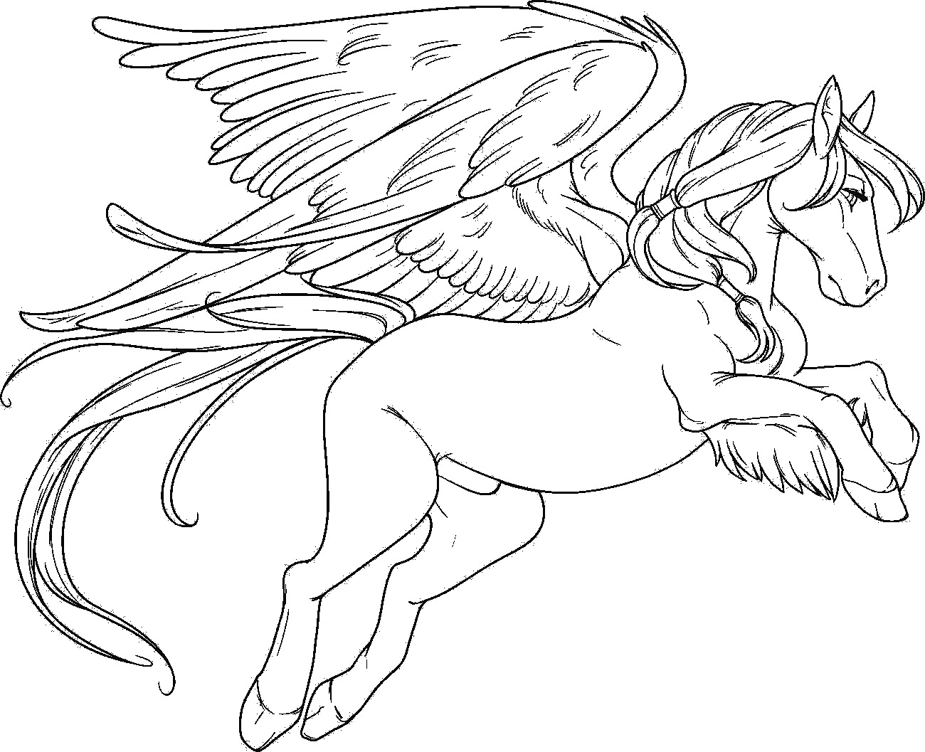 Printable Pegasus Coloring Pages