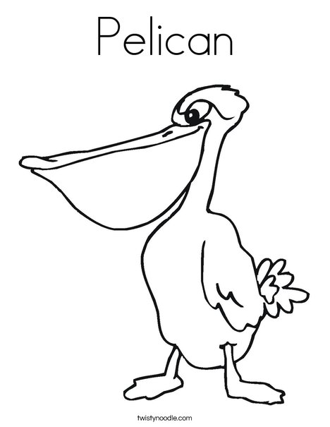 468x605 Pelican Coloring Page