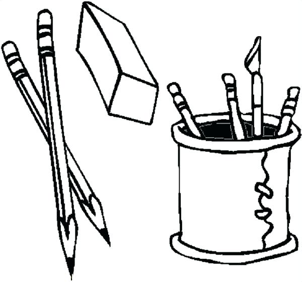 600x561 Pencil Coloring Pages Back To School Coloring Pages Pencil Page