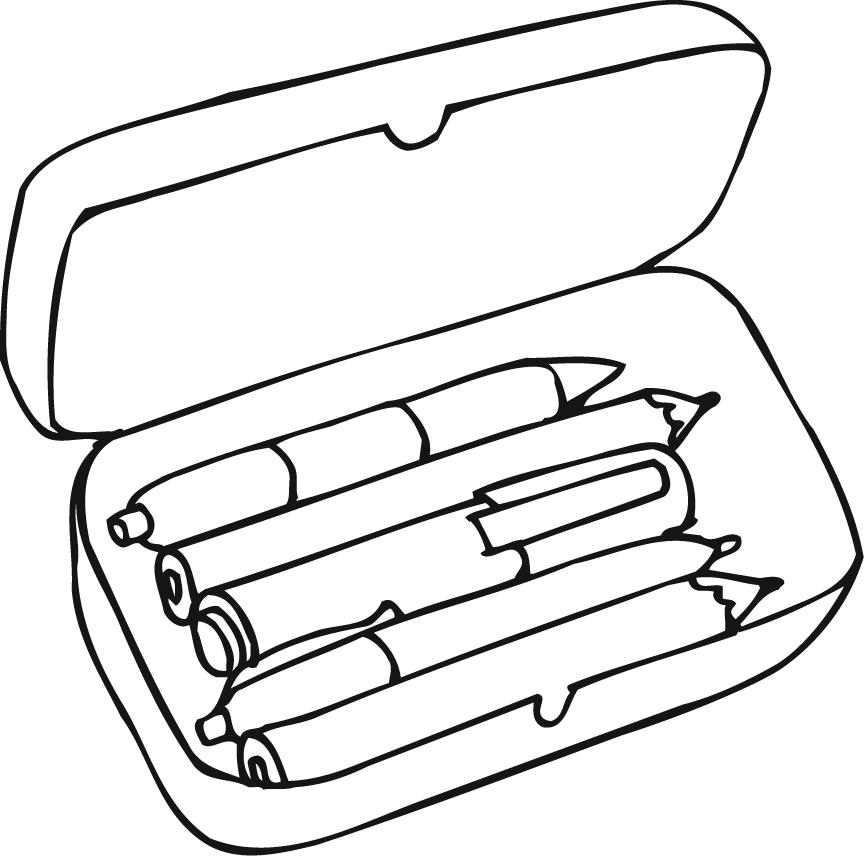 864x858 Coloring Pages Of Pencil Box For Preschoolers