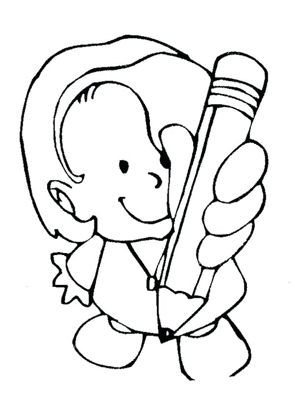 600x808 Kissing Hand Coloring Pages A Cure Little Girl With A Pencil