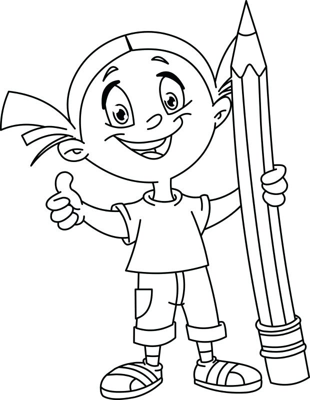620x800 Pencil Coloring Pages Girl With Pencil Coloring Pages Printable