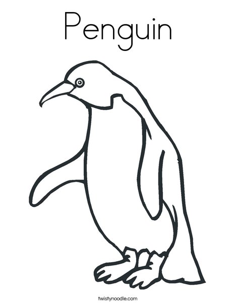 468x605 Penguin Coloring Page