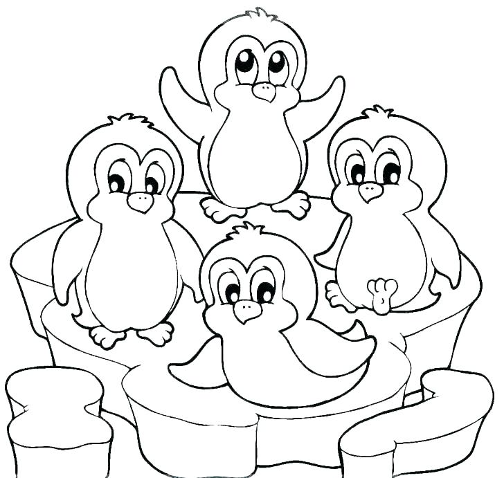 728x691 Free Penguin Coloring Pages