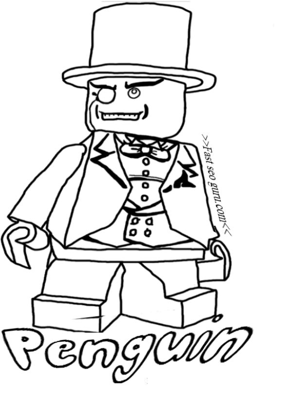 600x812 Printable Lego Batman Penguin Coloring Pages Preschooler
