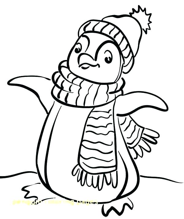 600x715 Penguin Coloring Book Penguins Coloring Page Winter Penguin