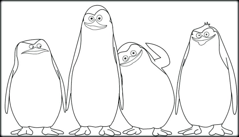 840x482 Madagascar Coloring Pages Amusing Penguins Of Coloring Pages