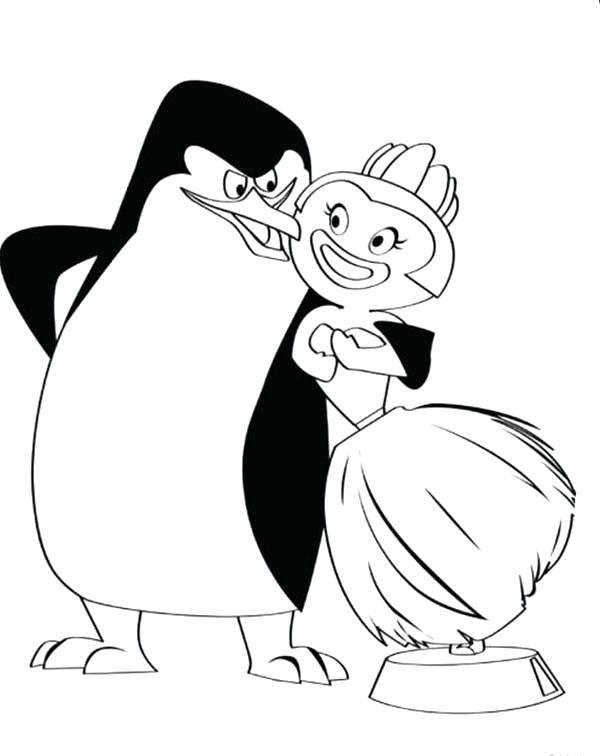 600x756 Penguins Madagascar Coloring Pages Penguin In The Penguins