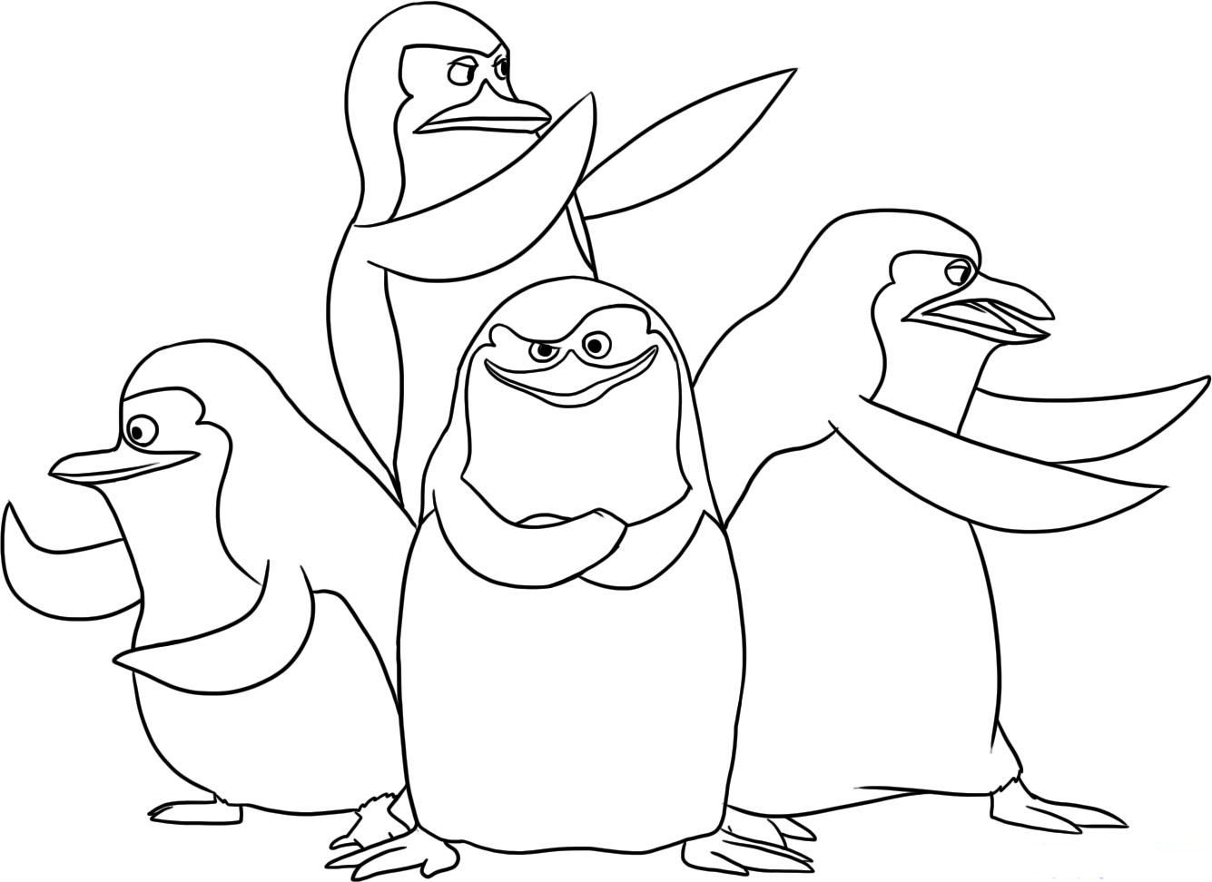 1335x972 Penguins Of Madagascar Coloring Pages
