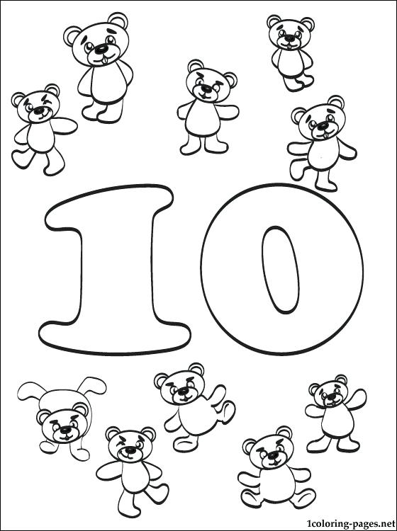 560x750 Number Ten Coloring Page