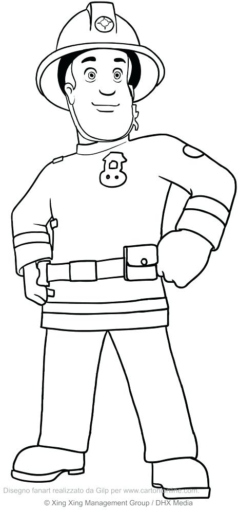 464x992 Fireman Sam Coloring Pages