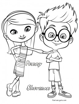257x338 Printable Sherman And Penny Coloring Pages