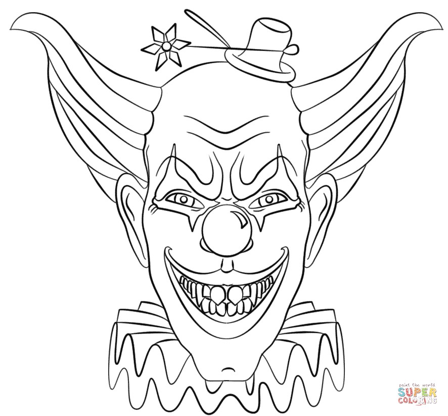 886x824 Pennywise The Clown Coloring Pages New Scary Clown Drawing
