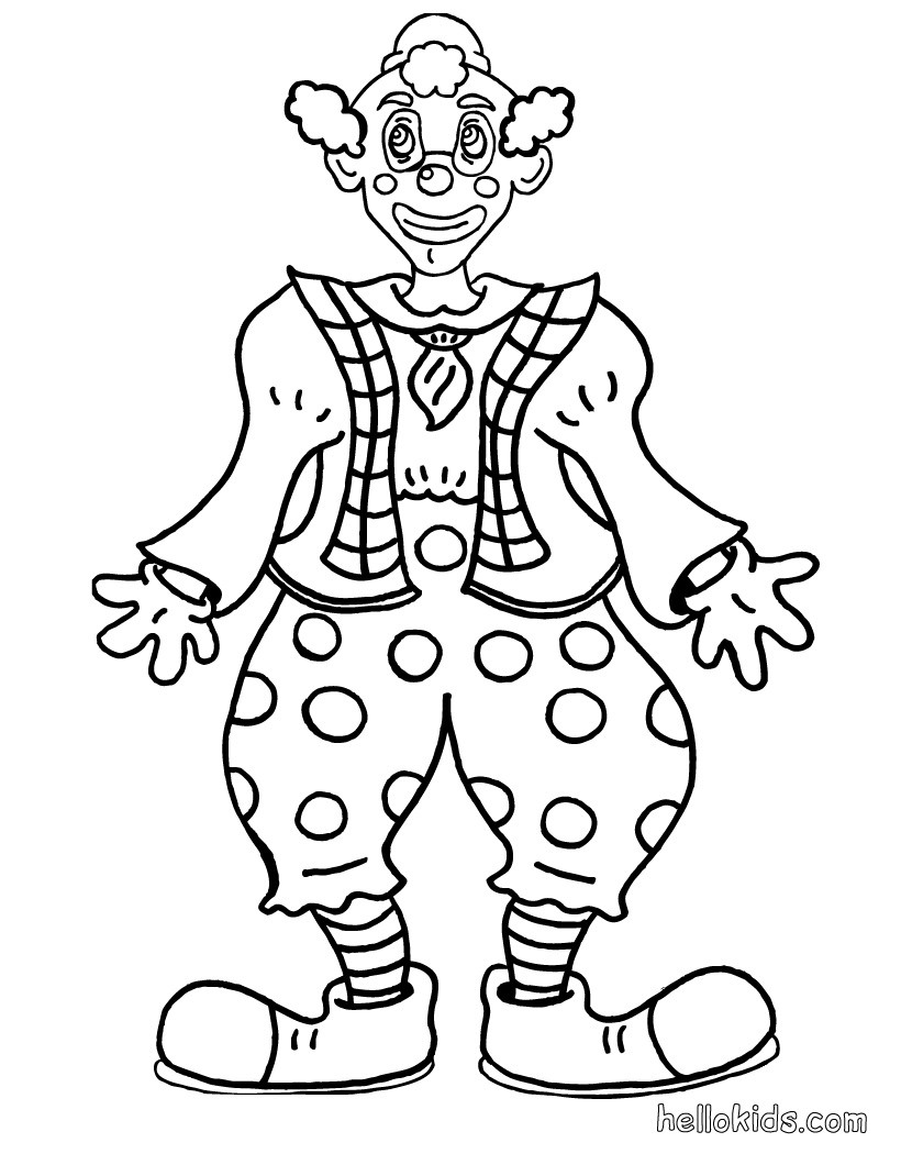 820x1060 Scary Clown Coloring Page Free Printable Pages New