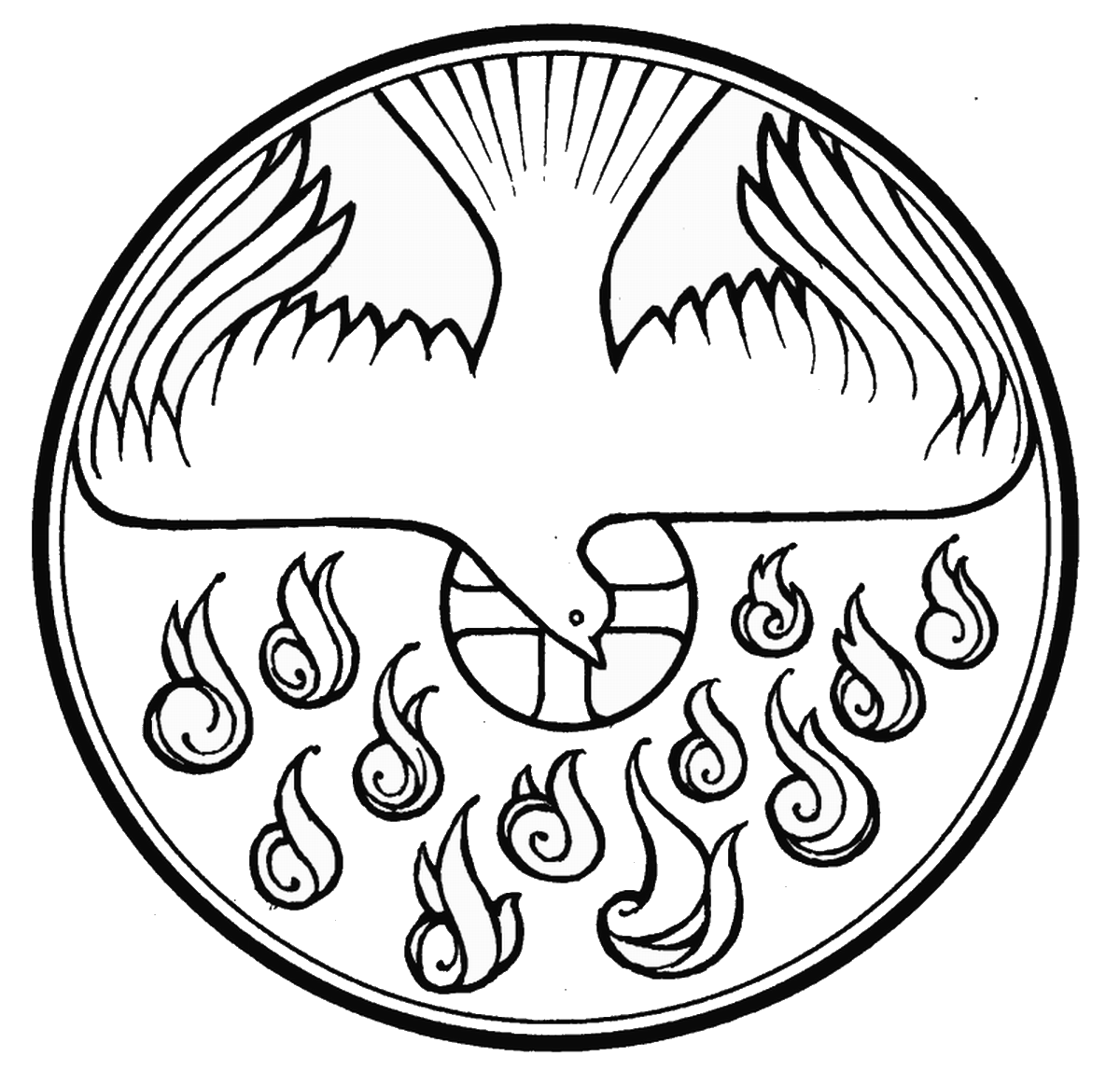 1200x1148 Pentecost Coloring Pages