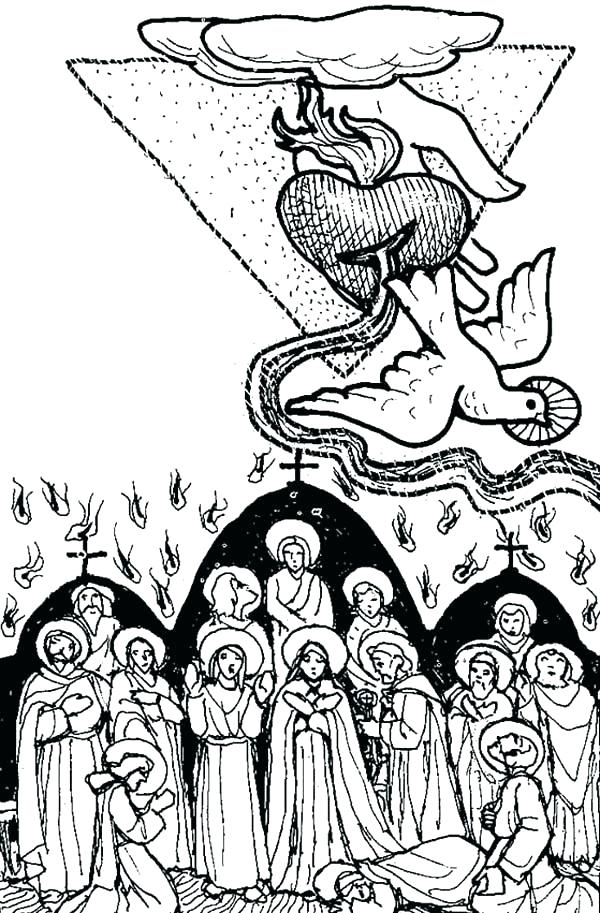 600x913 Pentecost Coloring Page Free Coloring Page A Coloring Page