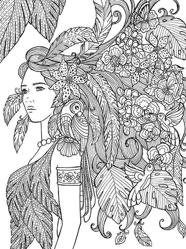 600x801 Adult Coloring Pages Of People
