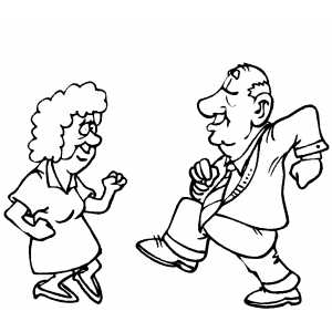 300x300 Old Pair Dancing Coloring Page