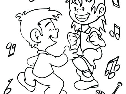 440x330 Dance Pictures To Color Dance And Dancing Coloring Page Get