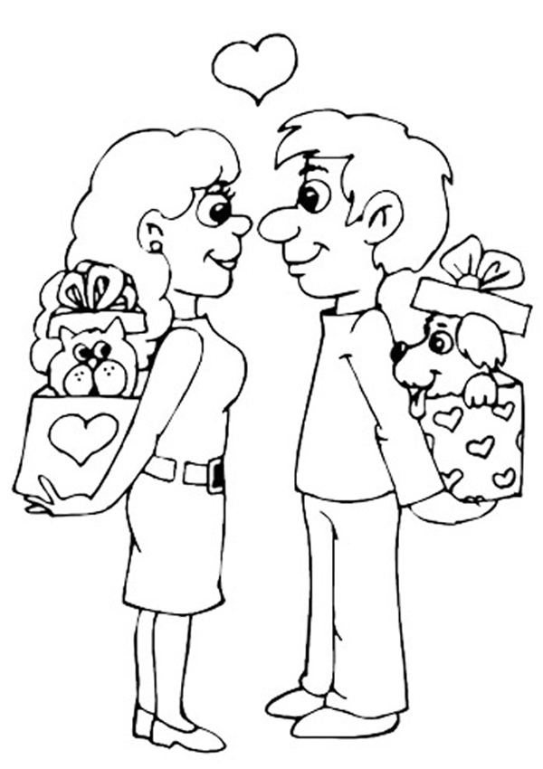 600x850 Coloring Pages Of People In Love Color Bros