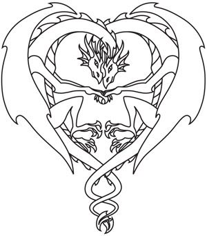 300x342 Coloring Page World Dragon Love Free Printable Coloring Pages