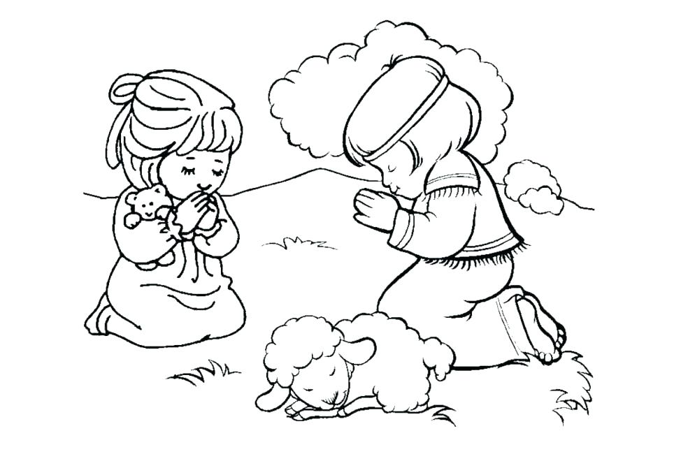 974x650 Outstanding Terrific Children Praying Coloring Page Best Of Large