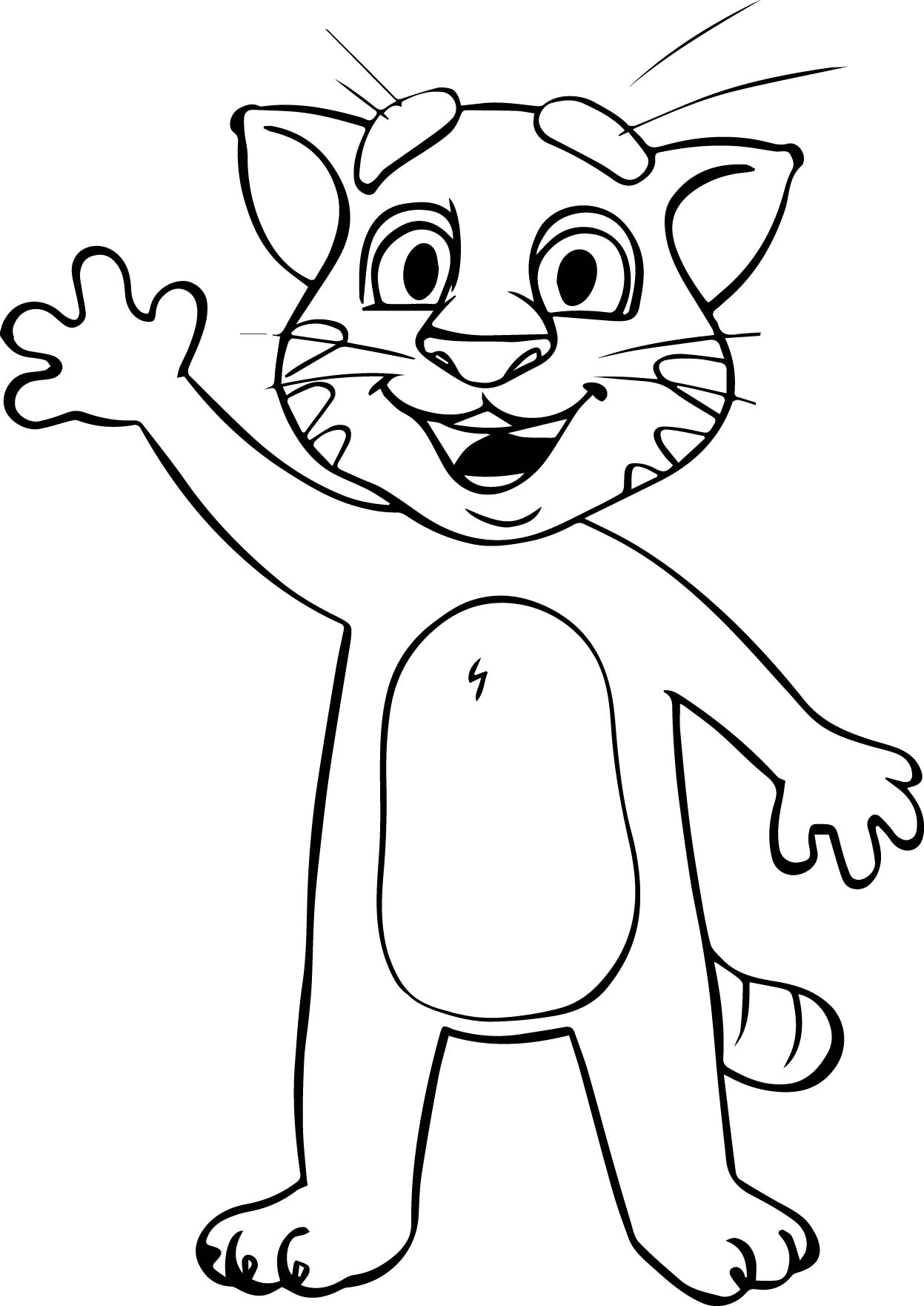 1247x1762 New Cartoon Cat Coloring Pages Gallery Printable Coloring Sheet