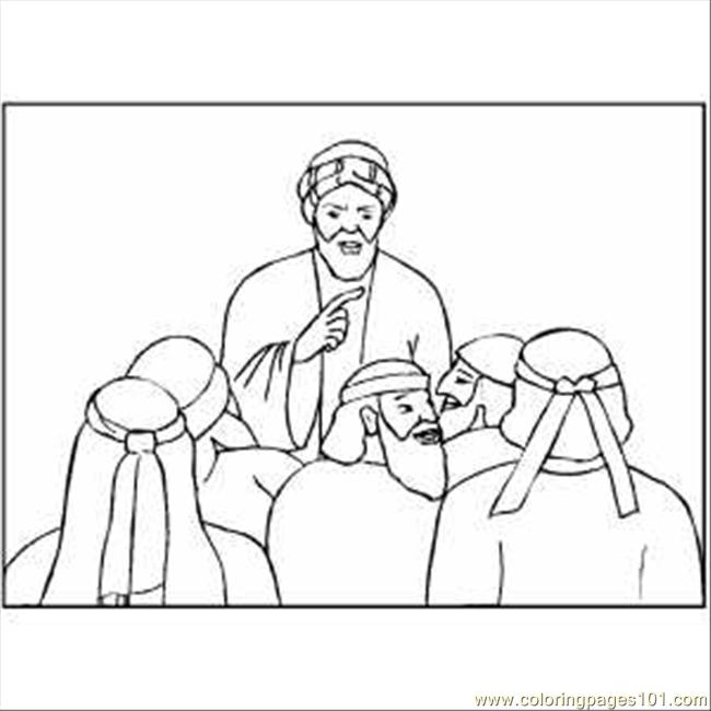 650x650 Noah Talking To People Coloring Page