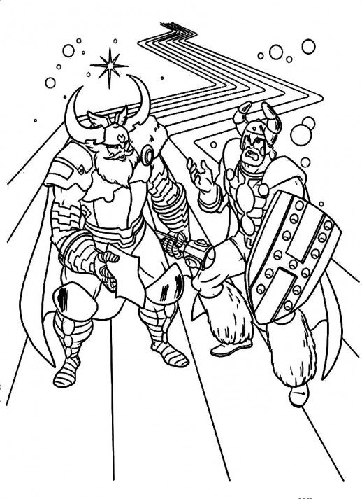 518x713 Odin And His Guard Talking About Thor And Loki Coloring Pages