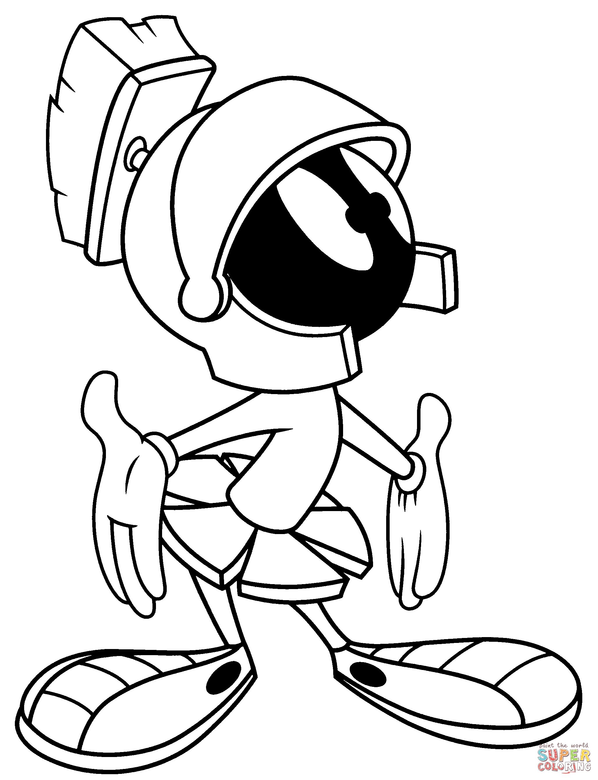 2055x2680 Marvin The Martian Coloring Page On Looney Tunes Coloring Pages