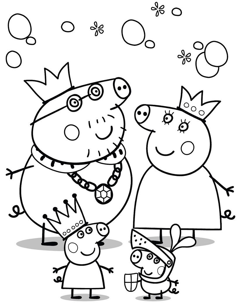 810x1032 Nice Design Coloring In Cartoon Peppa Pig Coloring In Pages