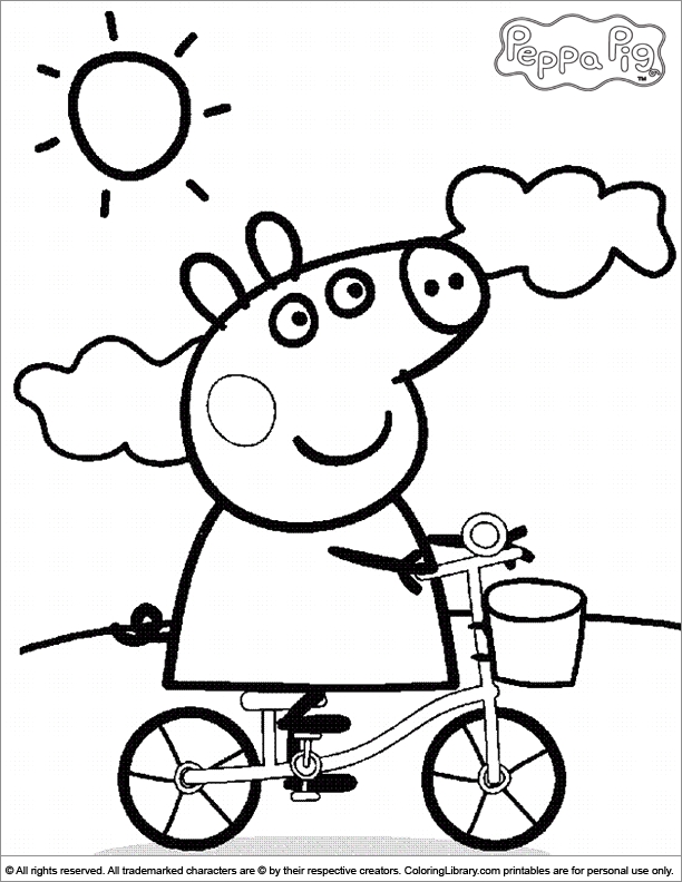 612x792 Peppa Pig Birthday Coloring Pages Search Results Peppa Pig Kids