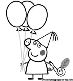 236x261 Peppa Pig Coloring Pages Drawing Picture Emily's Birthday