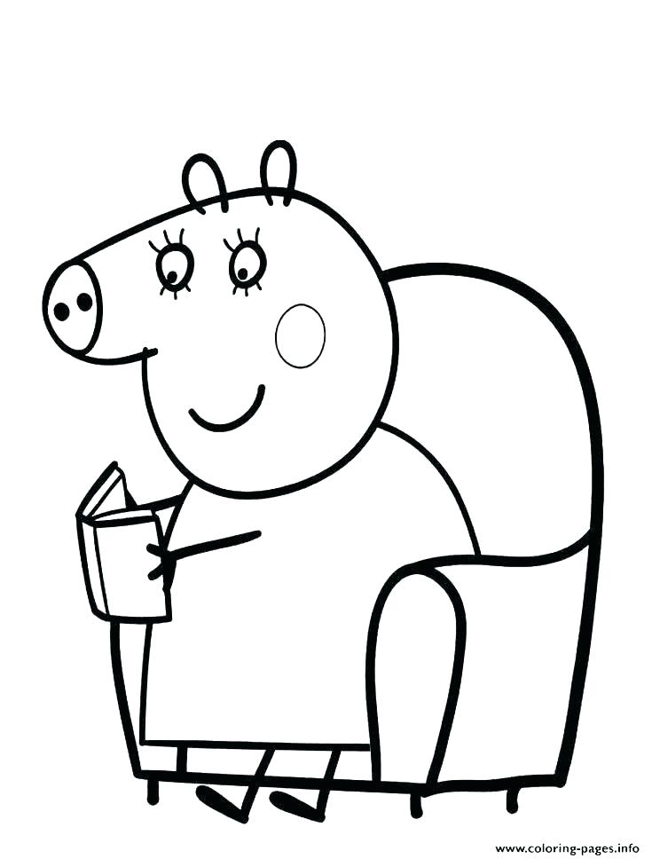 735x968 Peppa Pig Coloring Pages With Online Pig Coloring Pages Peppa Pig